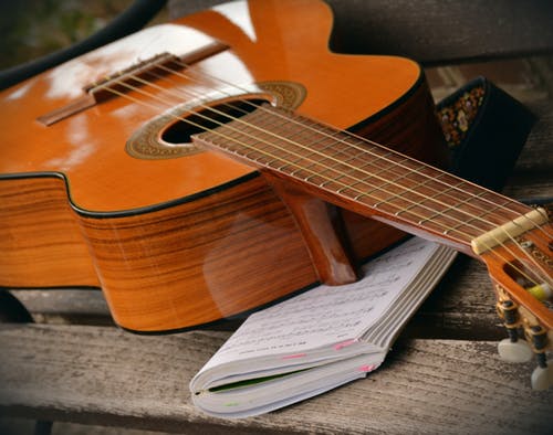 playing guitar