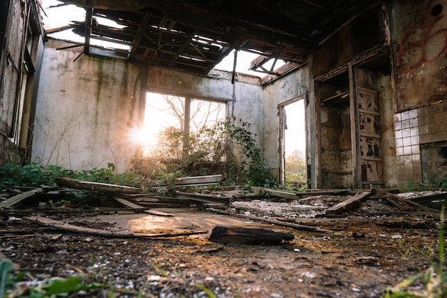Damaged home