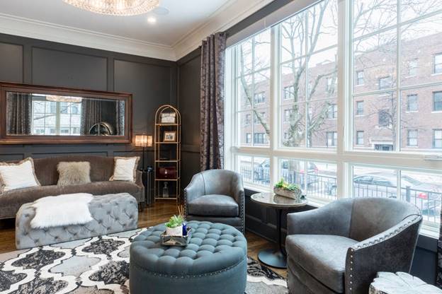 Ottoman in Living Room
