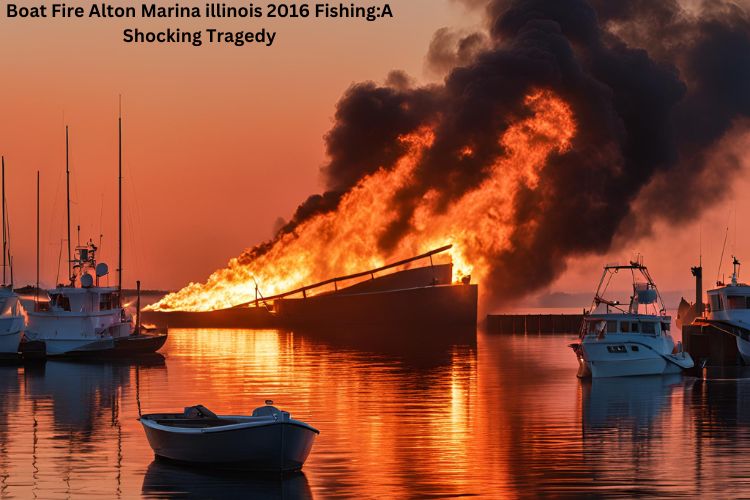Boat Fire T Alton Marina Illinois 2016