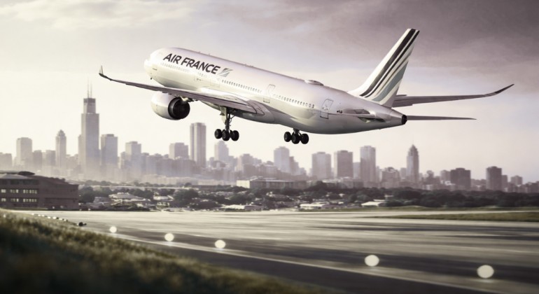 Air France A350 Chicago Flight Return