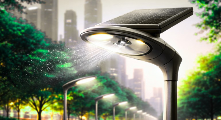 self cleaning street lamp research dust resistant lamp project exist